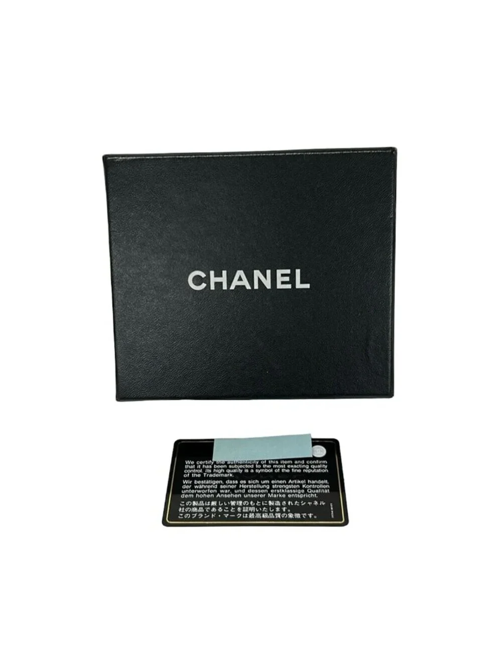Chanel Hook Wallet Quilted Black Silver Lambskin